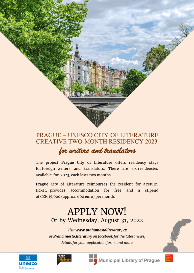 Call in Residency 2023 Prague City of Literature FINAL lowress 768x1084